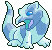 a snowicle - a neopets petpet that looks like a snake with legs
